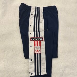 Adidas adult XS Navy and White Track Pants
